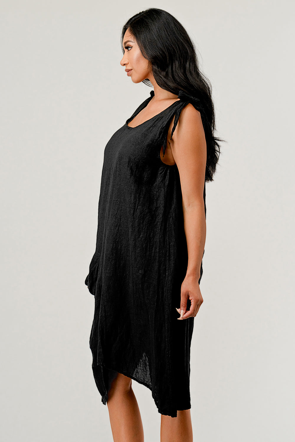 Raw Moda Tie Straps Dress W pocket Dress Raw Moda   