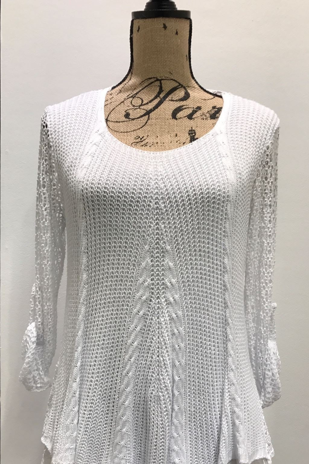 Raw Moda Italian Blouse Top Palermo Crochet Top Raw Moda One Size White 