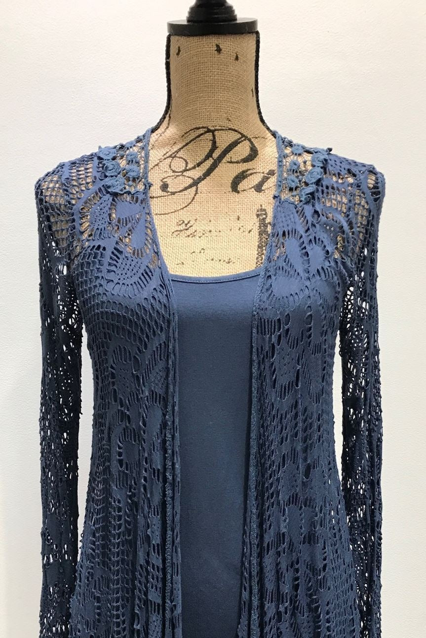 Italian Raw Moda Twin Set Farfala With Butterfly on The Back Top Raw Moda one size navy 