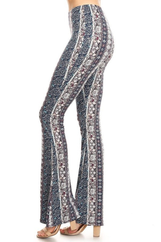 Raw Moda Printed Bellbottom Pants Bottom Raw Moda Small  