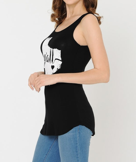 Texas Tank Top Graphic Tees Raw Moda   