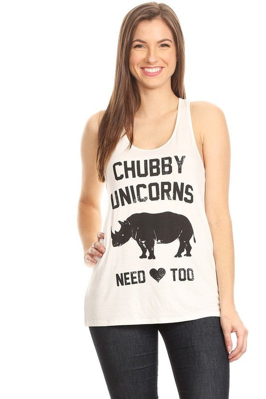 Raw Moda Chubby Unicorns Needs Love Too Graphic Tees Raw Moda   