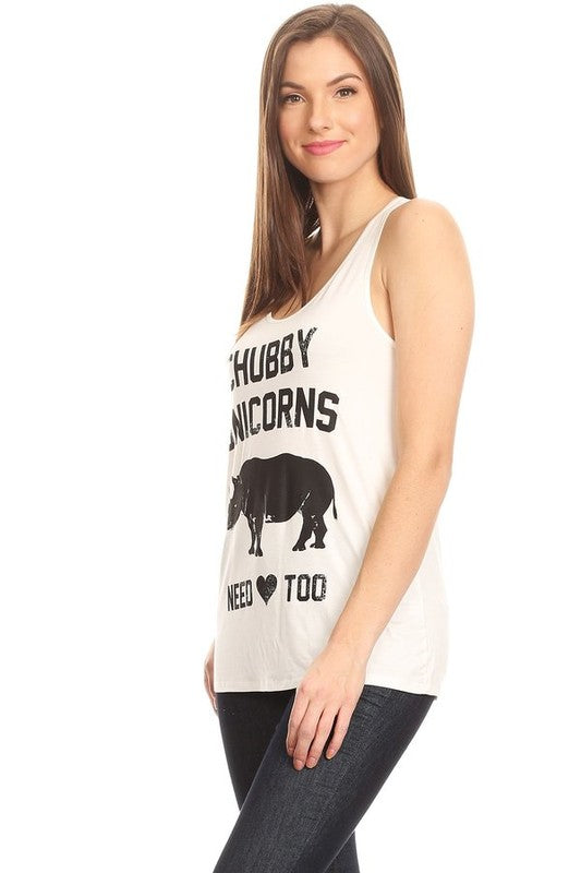 Raw Moda Chubby Unicorns Needs Love Too Graphic Tees Raw Moda   