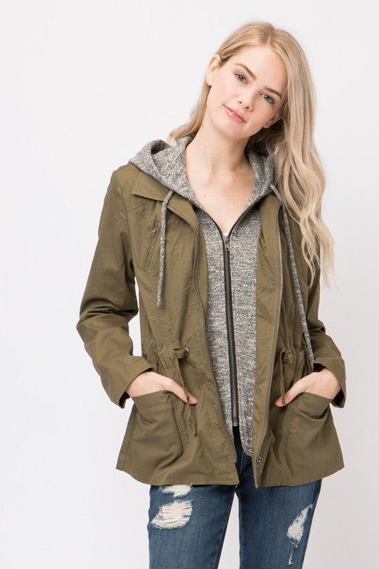 Raw Moda Jacket Sweater Top Raw Moda Small Olive 