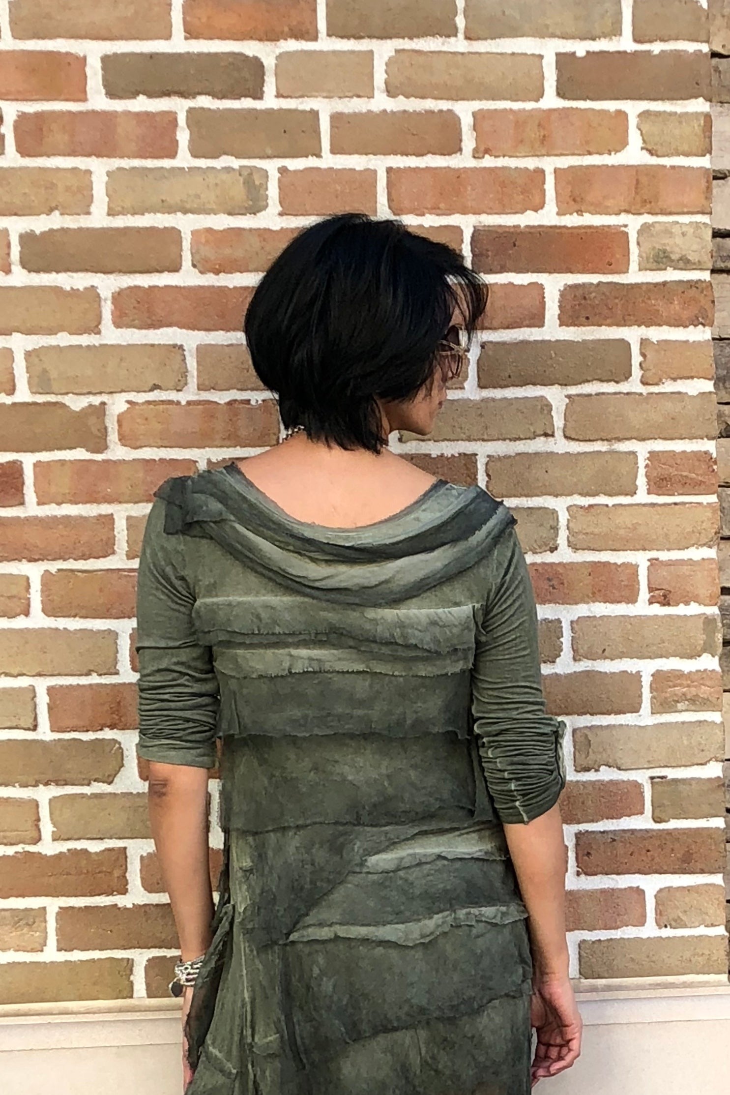 Raw Moda Italian Long Sleeve Ruffle Dress Dress Raw Moda   