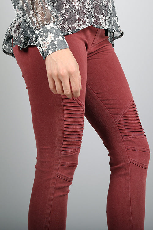 Bike Ankle Zipper Leggings  Pants Raw Moda Pants Raw Moda   
