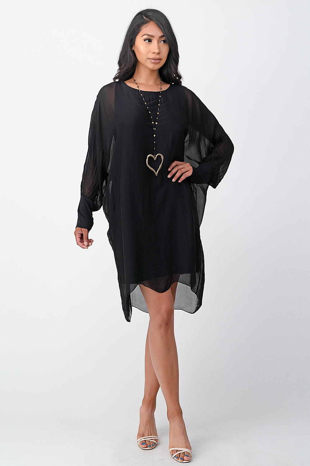Raw Moda Long Silk Italian Dress Dress Raw Moda   