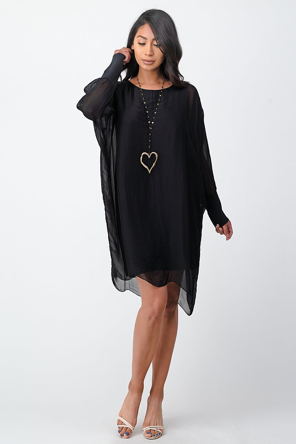 Raw Moda Long Silk Italian Dress Dress Raw Moda   