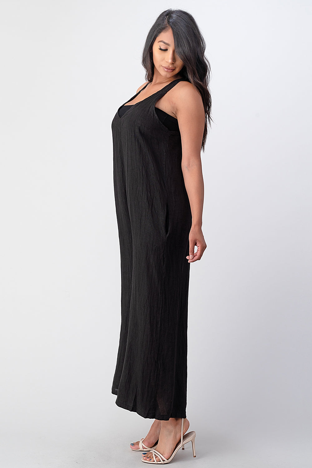 Raw Moda Italian Linen Romper Tie Back Romper Raw Moda   