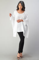 Big Cut Glora Linen Tunic With Front Pockets