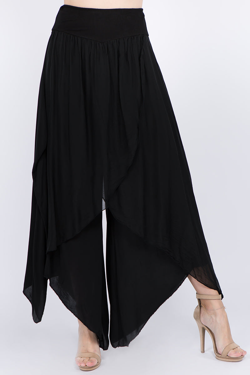 Raw Moda Silk Pants Skirt Bottom Raw Moda One Size Black 