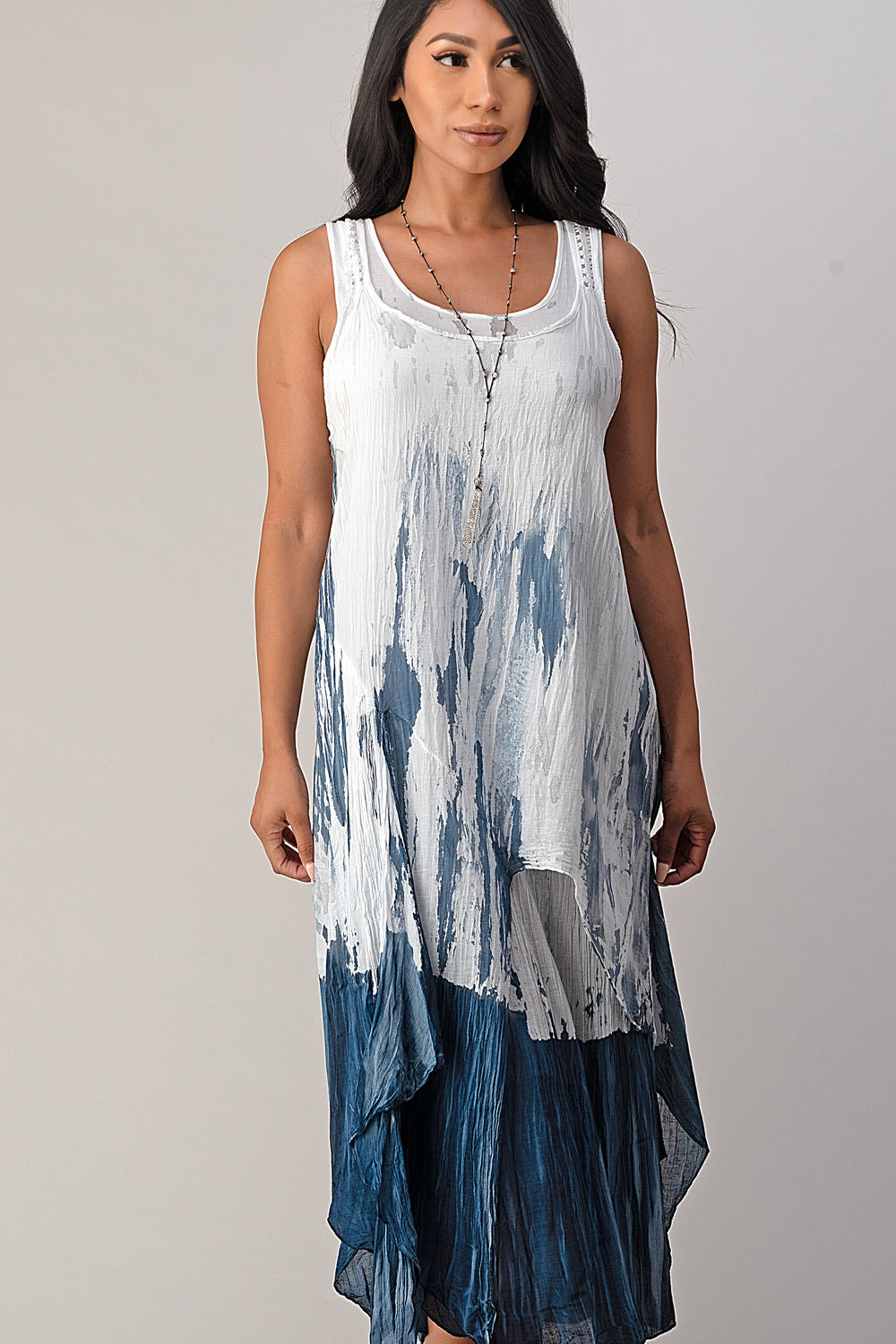 Raw Moda Cotton Tie Dye Dress Dress Raw Moda   