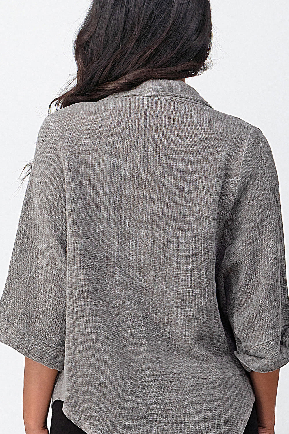 Raw Moda Short Linen Jacket Top Raw Moda   