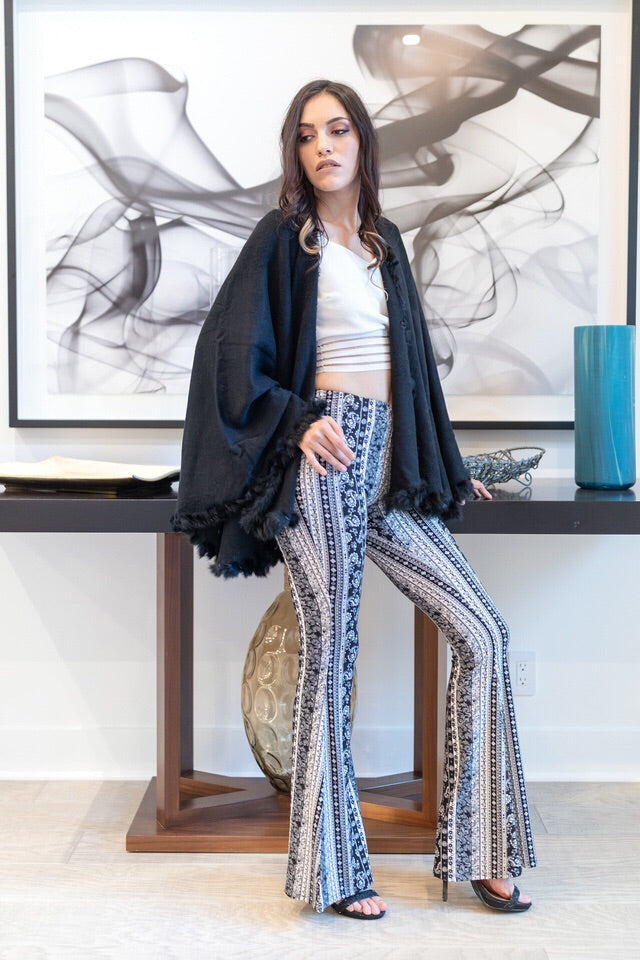 Raw Moda Paisley Bellbottom Pants Bottom Raw Moda   