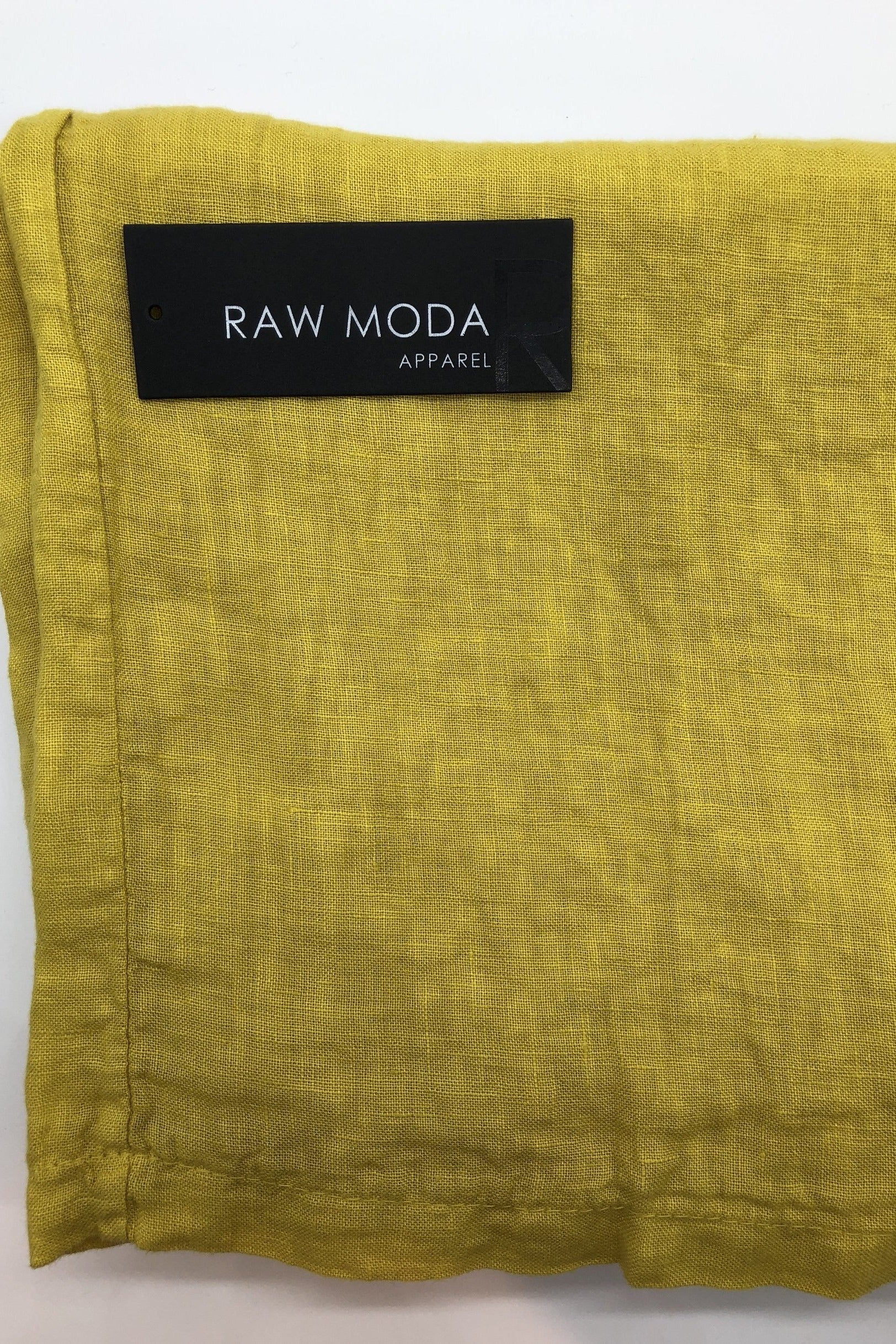 Raw Moda Italian Linen Romper Tie Back Romper Raw Moda One Size Mustard 