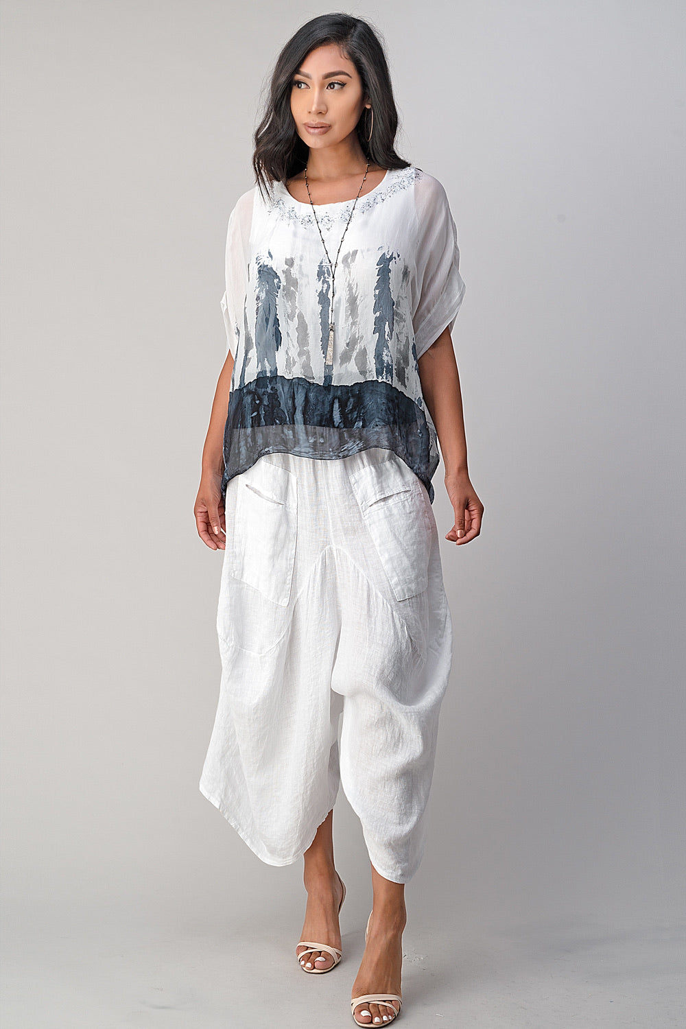 Raw Moda Italian Linen Pants Skirt Bottom Raw Moda   