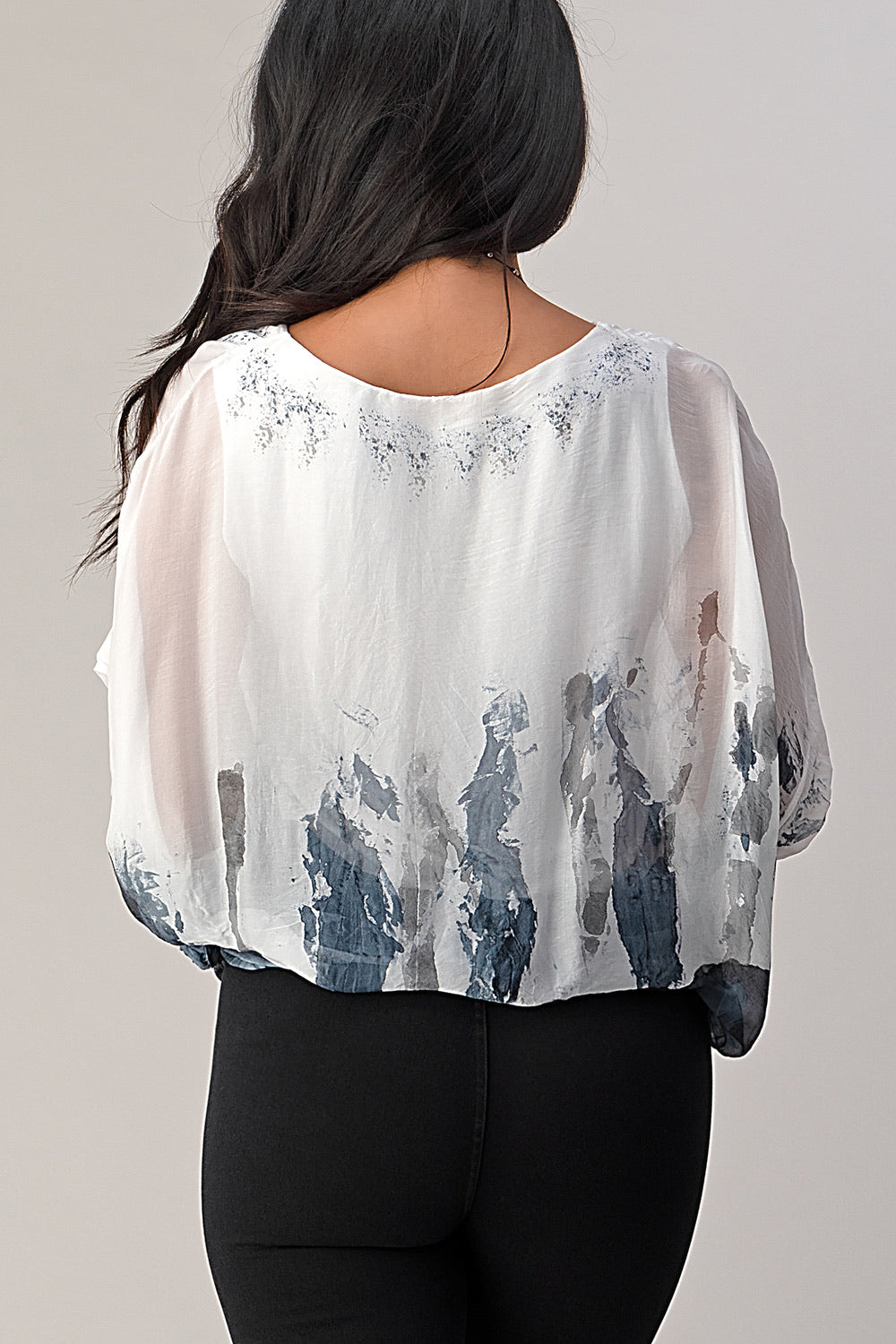 Raw Moda Tie Dye Silk Top  Raw Moda   