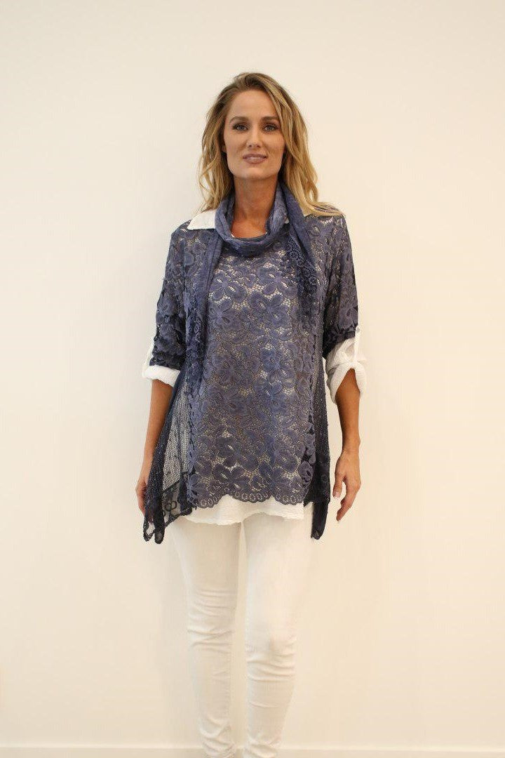Italian Blouse Shirt Top Licia in Three Pieces Raw Moda Top Raw Moda   